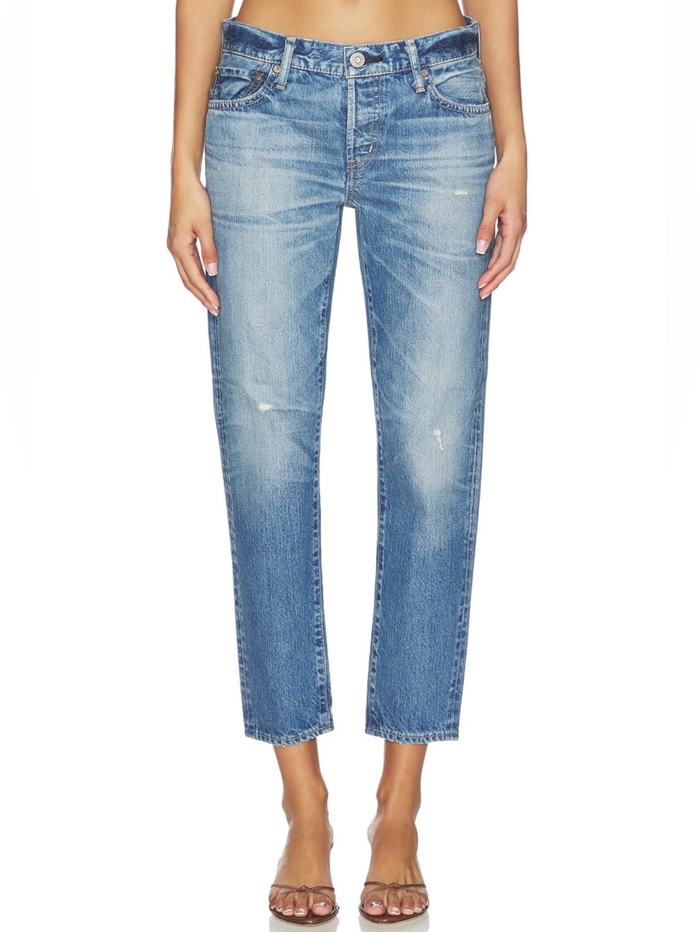 NWT Moussy Vintage Wrentham Tapered Jeans in Blue
size  27